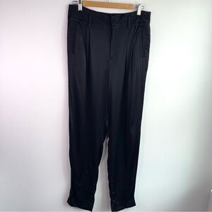 GAP Ladies Satin Black Drapey Trousers Size 10T